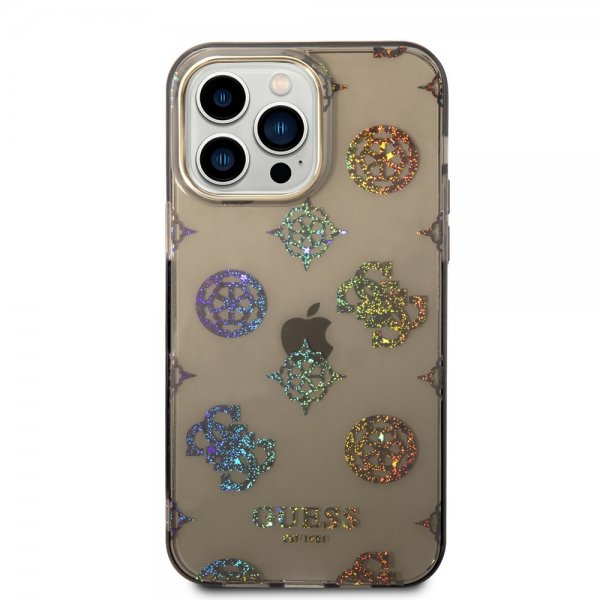 Guess iPhone 14 Pro Max Cover Peony Glitter Sort