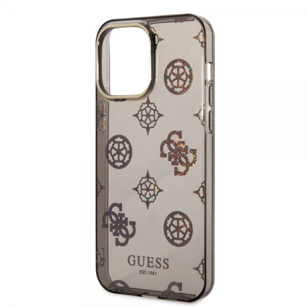 Guess iPhone 14 Pro Max Cover Peony Glitter Sort