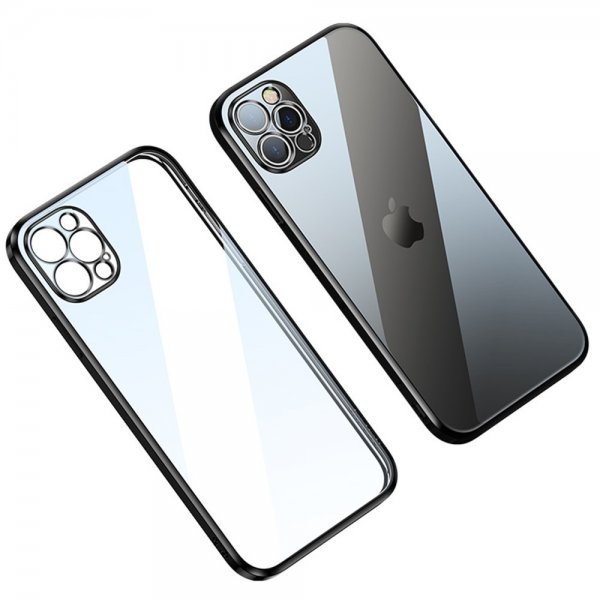 Sulada iPhone 14 Pro Max Cover Belagt Kant Sort