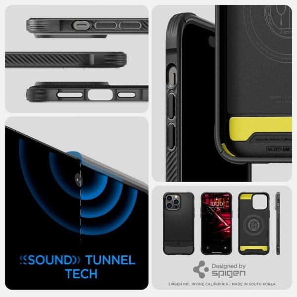 Spigen iPhone 14 Pro Max Cover Rugged Armor MagFit Mat Sort