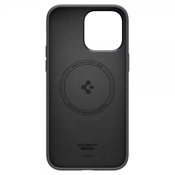 Spigen iPhone 14 Pro Max Cover Silicone Fit MagFit Sort