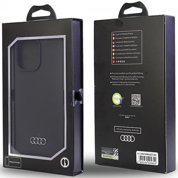Audi iPhone 14 Pro Max Skal Silikone Sort