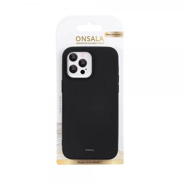 Onsala iPhone 14 Pro Max Cover Silikone Sort