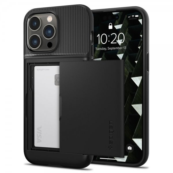 Spigen iPhone 14 Pro Max Cover Slim Armor CS Sort