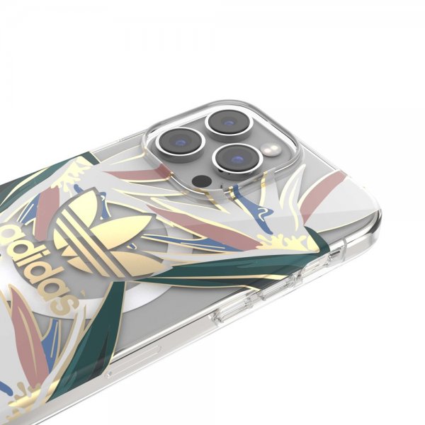 Adidas iPhone 14 Pro Max Cover Trefoil Clear Case MagSafe Gold