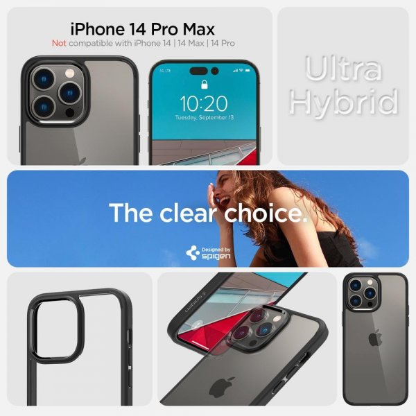 Spigen iPhone 14 Pro Max Cover Ultra Hybrid Mat Sort