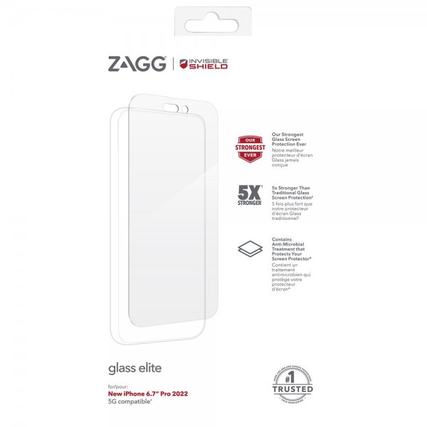 ZAGG InvisibleShield iPhone 14 Pro Max Skærmbeskytter Glass Elite