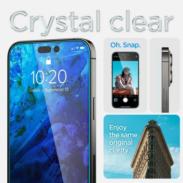 Spigen iPhone 14 Pro Max Skærmbeskyttelse GLAS.tR EZ Fit 2-pak