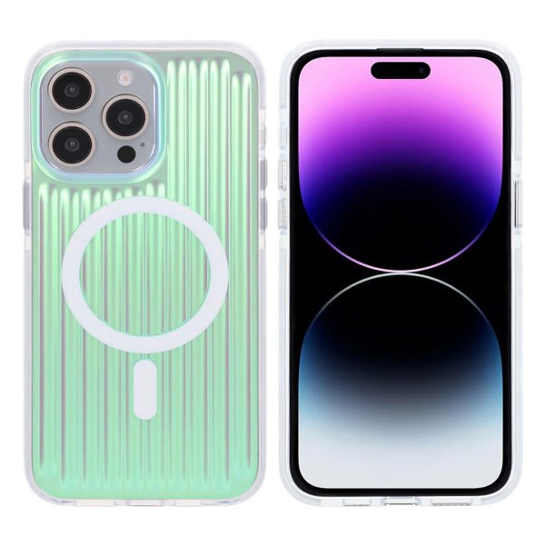iPhone 14 Pro Max Cover MagSafe Reflektion Grøn