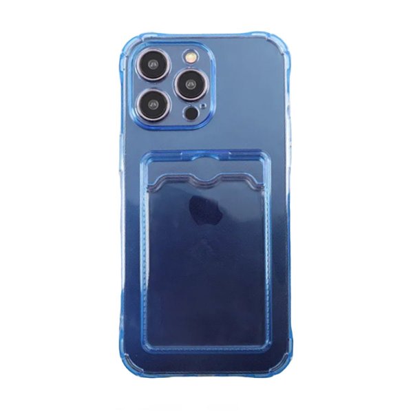 iPhone 14 Pro Max Cover Kortholder Stødsikkert Blå