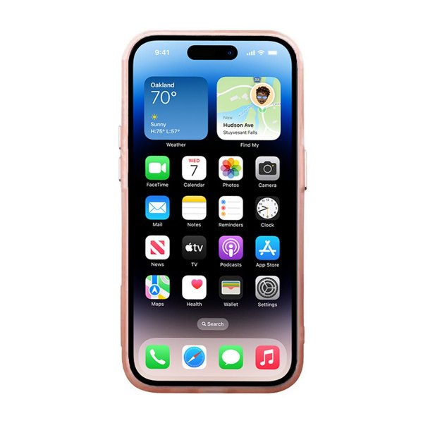 iPhone 14 Pro Cover Kamerakant MagSafe Rosa