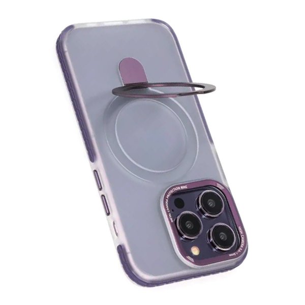 iPhone 14 Pro Cover MagSafe Sammenklappeligt med Stativ Lilla