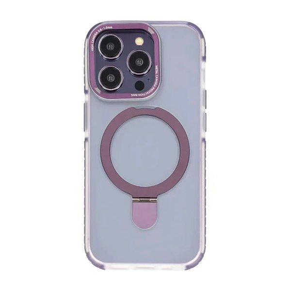 iPhone 14 Pro Cover MagSafe Sammenklappeligt med Stativ Lilla