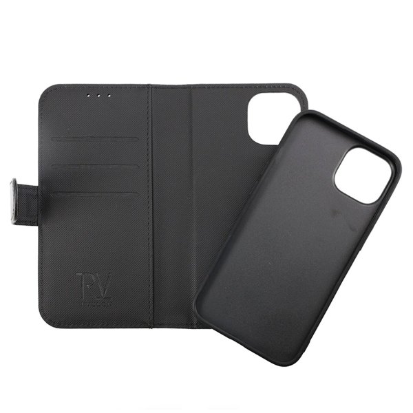 Rvelon iPhone 14 Pro Cover Magnetisk Aftageligt Etui Sort