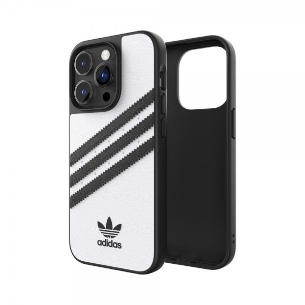 Adidas iPhone 14 Pro Cover 3 Stripes Snap Case Hvid Sort