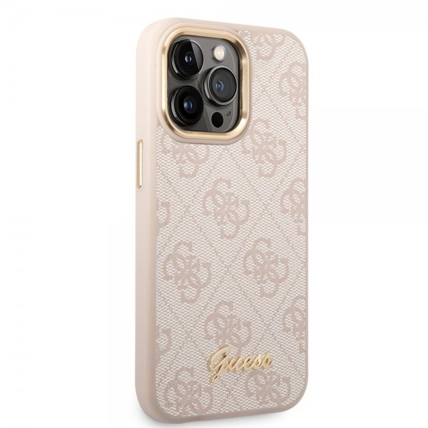 Guess iPhone 14 Pro Cover 4G Logo Rosa