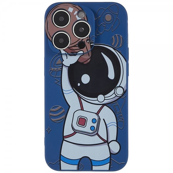 iPhone 14 Pro Cover Astronaut Blå Brun