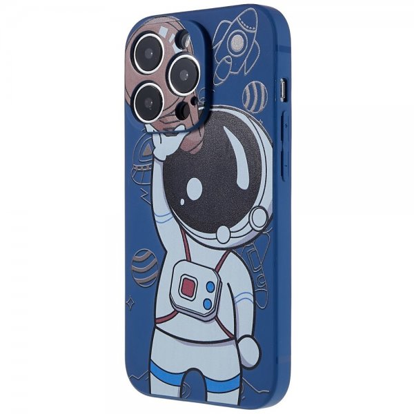 iPhone 14 Pro Cover Astronaut Blå Brun