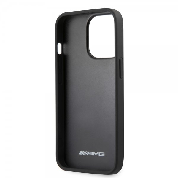 AMG iPhone 14 Pro Cover Carbon Effect Stamped Logo Sort