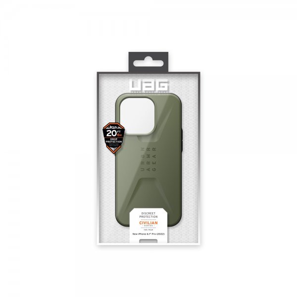 Urban Armor Gear (UAG) iPhone 14 Pro Cover Civilian Olive