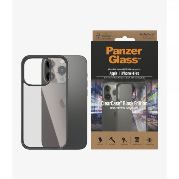 PanzerGlass iPhone 14 Pro Cover ClearCase Black Edition