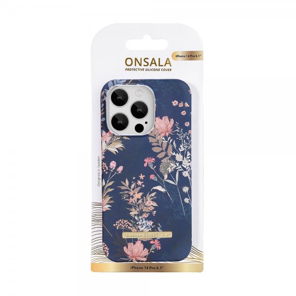 Onsala iPhone 14 Pro Cover Fashion Edition Dark Flower
