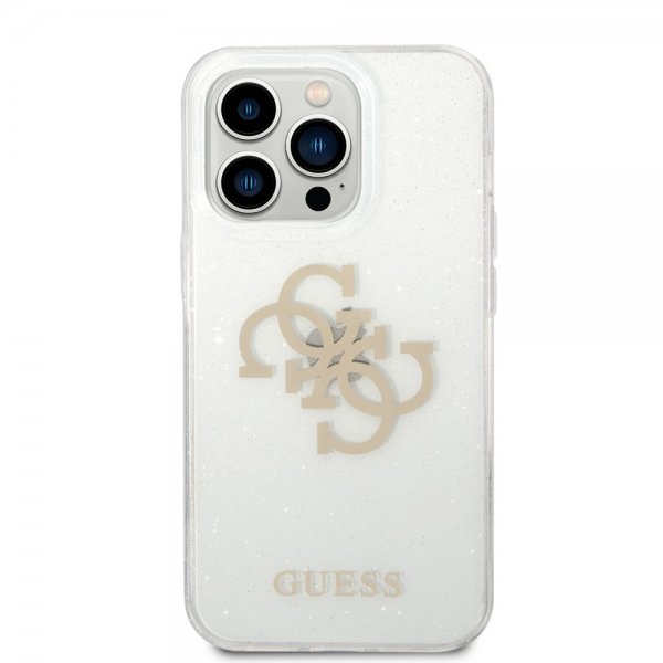 Guess iPhone 14 Pro Cover Full Glitter Transparent