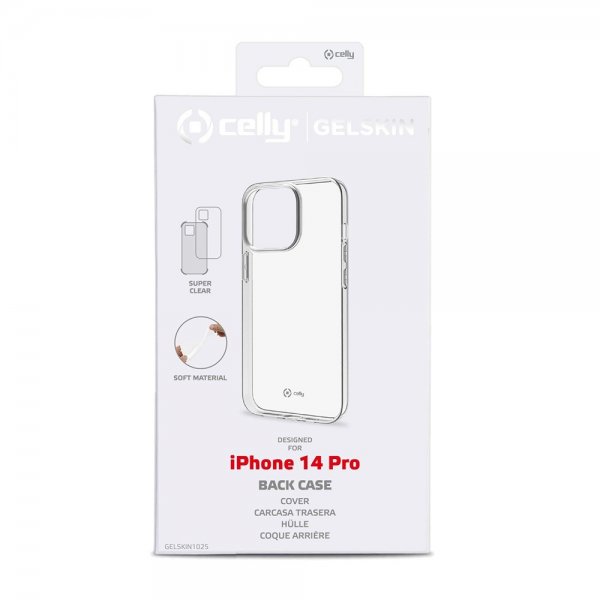 Celly iPhone 14 Pro Cover GELSKIN Transparent