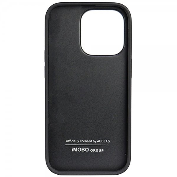 Audi iPhone 14 Pro Cover Ægte Læder Etui Sort