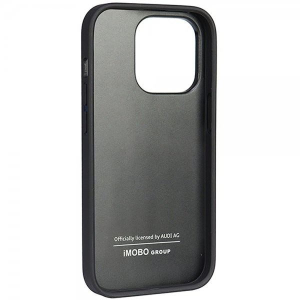 Audi iPhone 14 Pro Cover Ægte Læder Etui Sort