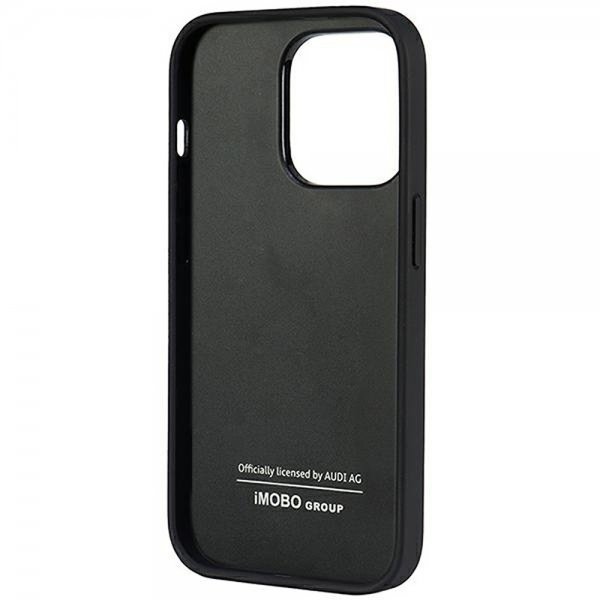Audi iPhone 14 Pro Cover Ægte Læder Etui Sort