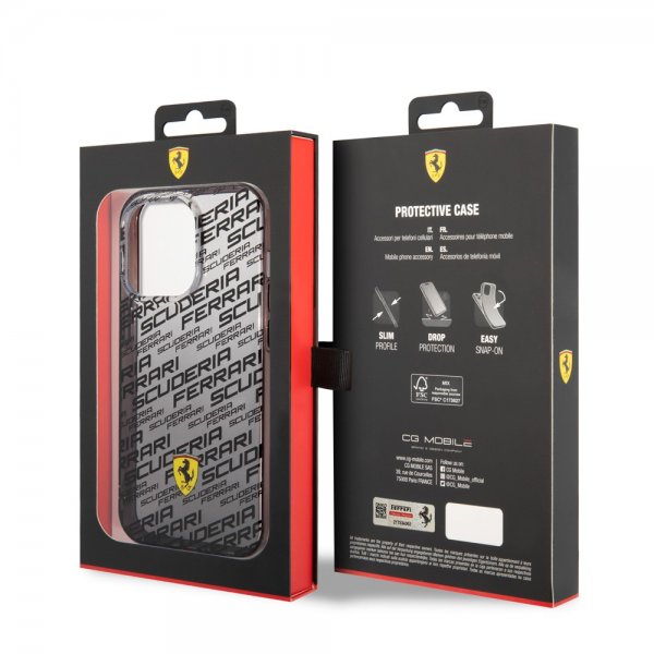 Ferrari iPhone 14 Pro Cover Gradient Scuderia Sort