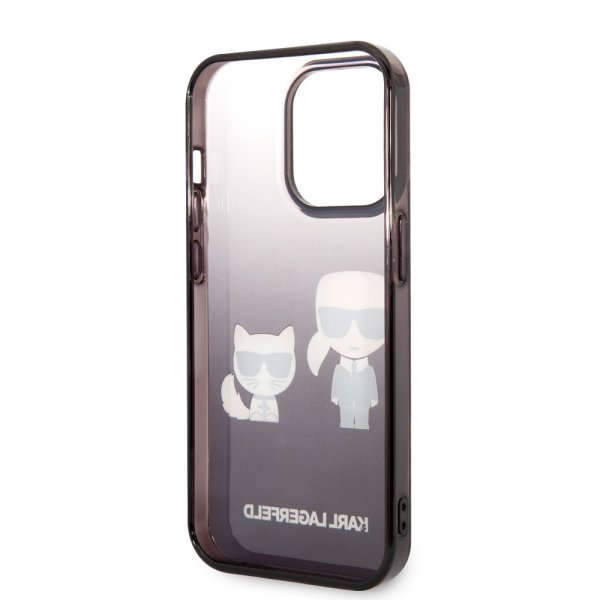 Karl Lagerfeld iPhone 14 Pro Cover Karl & Choupette Gradient Sort