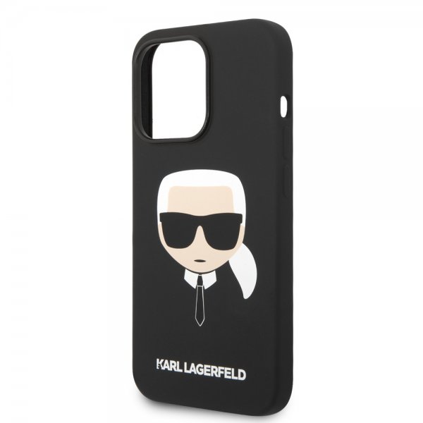 Karl Lagerfeld iPhone 14 Pro Cover Liquid Silicone Karl MagSafe Sort