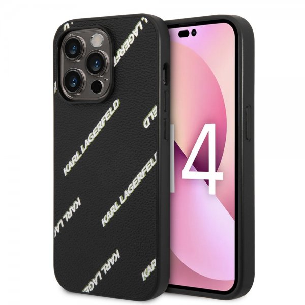 Karl Lagerfeld iPhone 14 Pro Cover Logomania Sort
