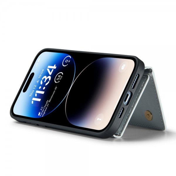 Dg.Ming iPhone 14 Pro Cover M3 Series Aftagelig Kortholder Sølv