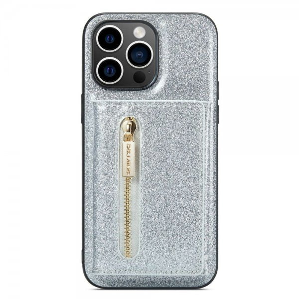 Dg.Ming iPhone 14 Pro Cover M3 Series Aftagelig Kortholder Sølv