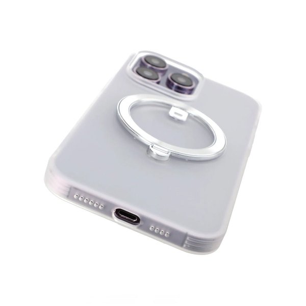 Rvelon iPhone 14 Pro Cover MagSafe Ring Hvid