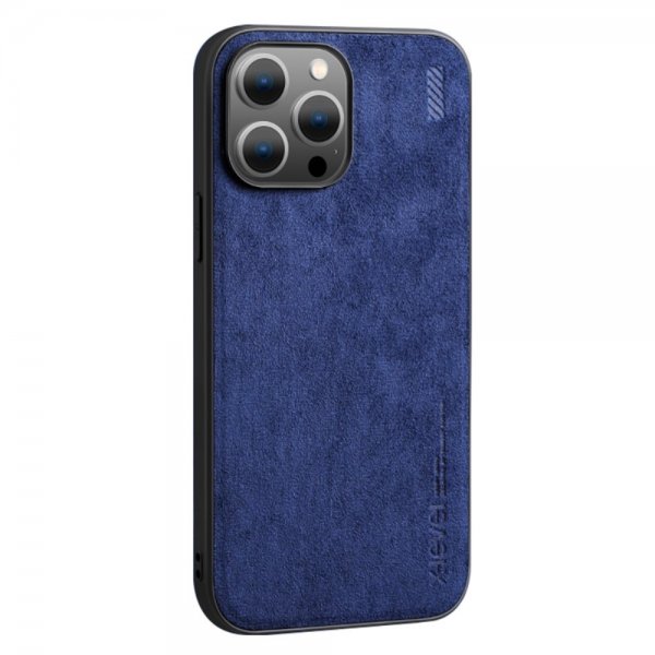 X-Level iPhone 14 Pro Cover Ruskindstekstur Blå