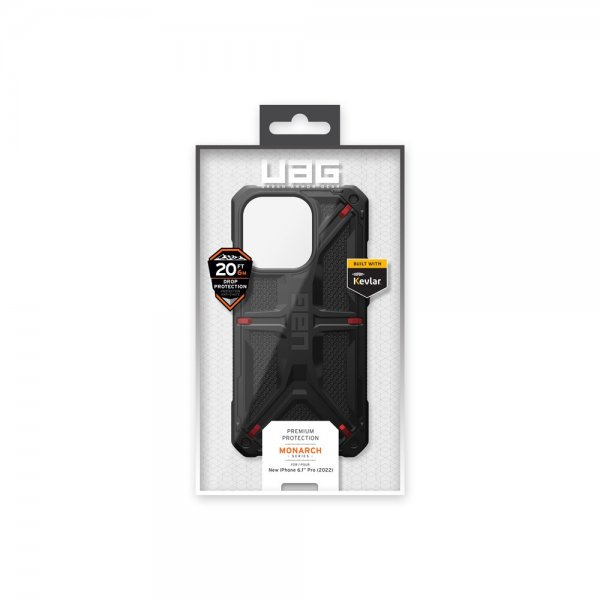 Urban Armor Gear (UAG) iPhone 14 Pro Cover Monarch Kevlar Sort