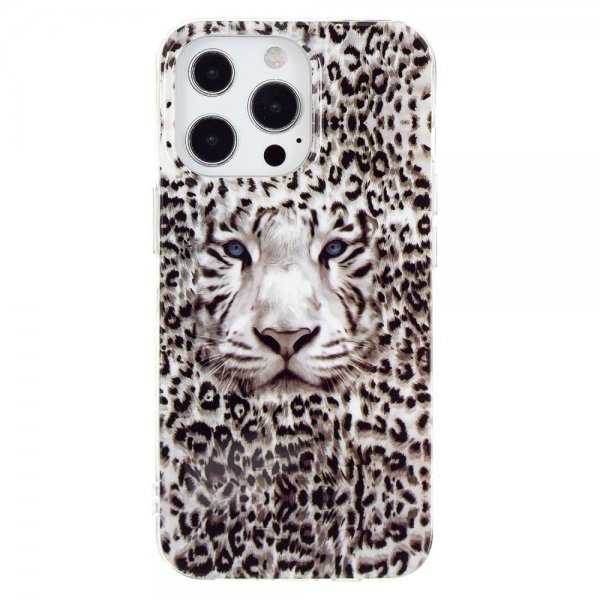 iPhone 14 Pro Cover Motiv Hvid Tiger