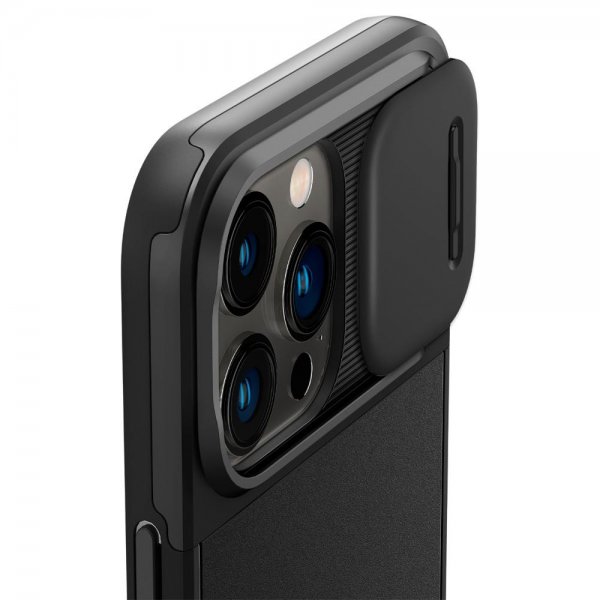 Spigen iPhone 14 Pro Cover Optik Armor MagFit Sort