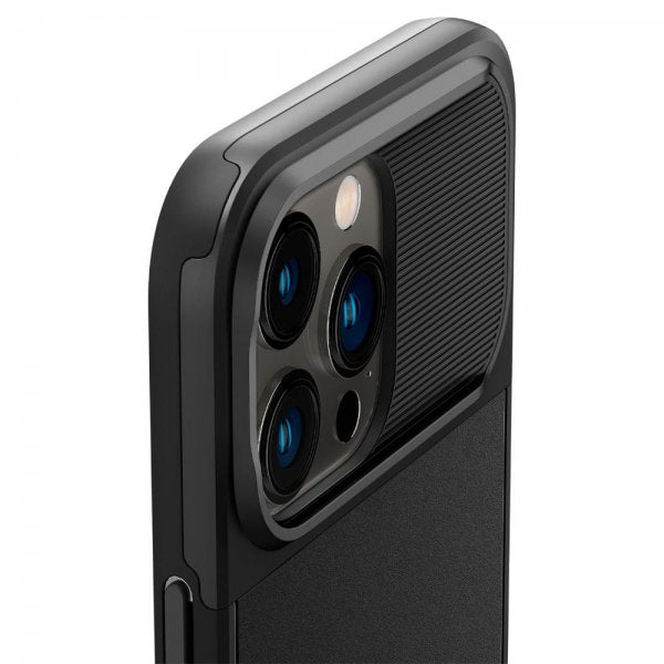 Spigen iPhone 14 Pro Cover Optik Armor MagFit Sort