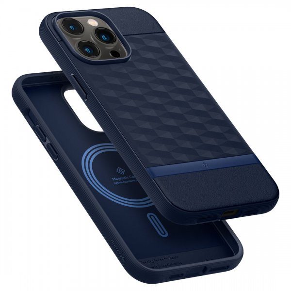 Caseology iPhone 14 Pro Cover Parallax Mag Midnight Blue