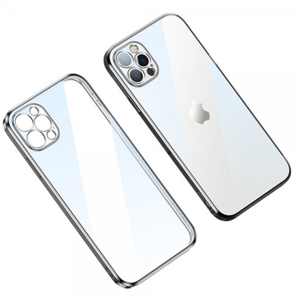 Sulada iPhone 14 Pro Cover Forgyldt Kant Sølv