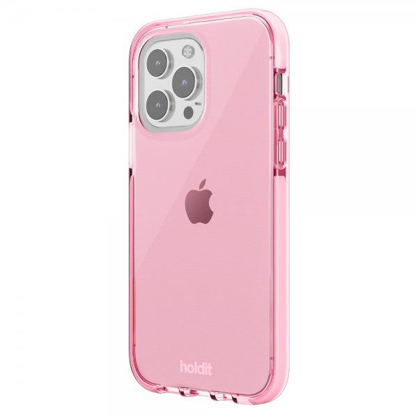 holdit iPhone 14 Pro Cover Seethru Bright Pink