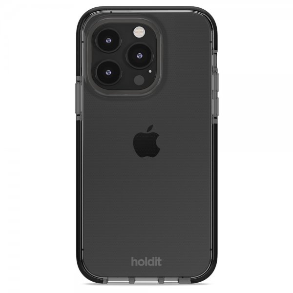 Holdit iPhone 14 Pro Cover Seethru Sort