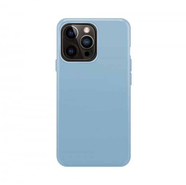 Xqisit iPhone 14 Pro Cover Silikone Lyserblå