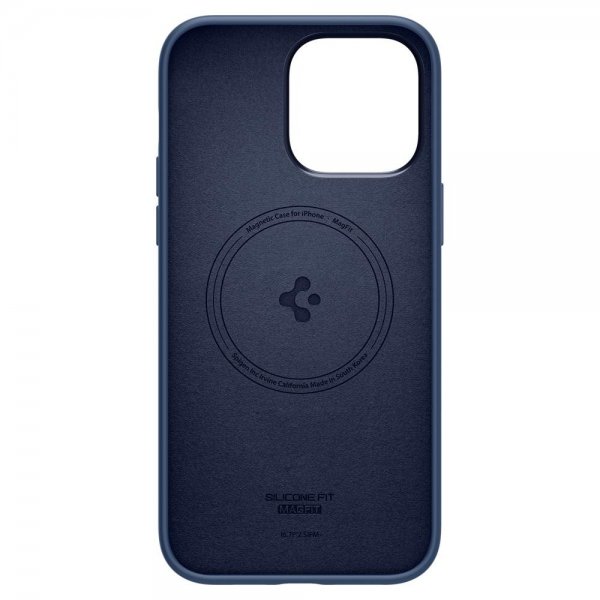 Spigen iPhone 14 Pro Cover Silicone Fit MagFit Navy Blue