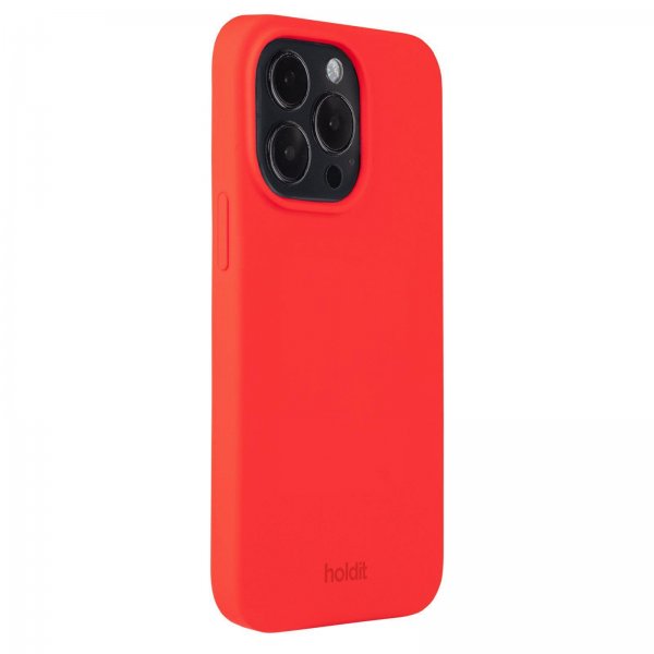 holdit iPhone 14 Pro Cover Silikone Chili Red